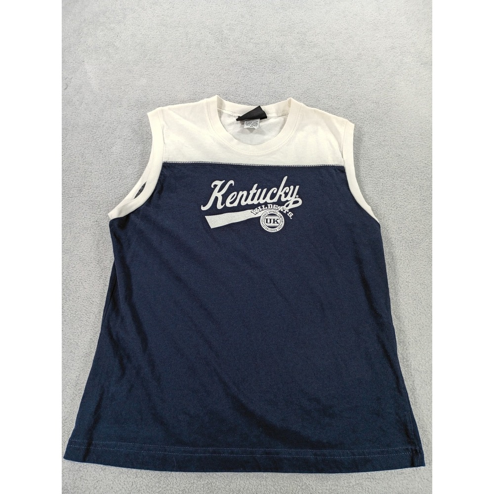 Jones & Mitchell Kentucky Wildcats Navy White Medium Muscle Tee UK Shirt